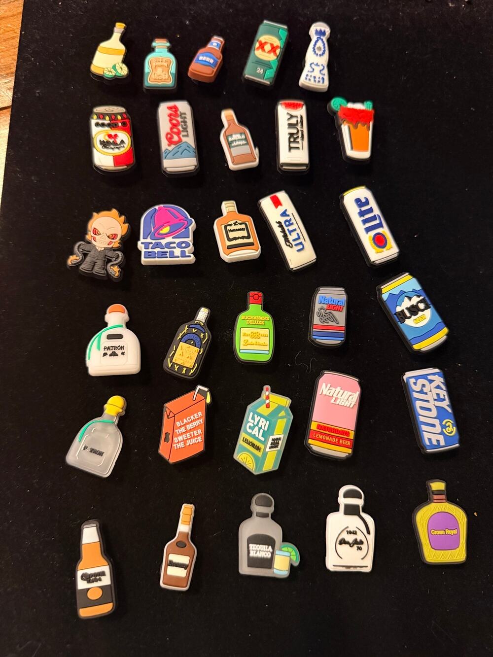 Shoe Charms Cartoon Clog Pins Accessories Beer Liquor Drinks Assorted Lot